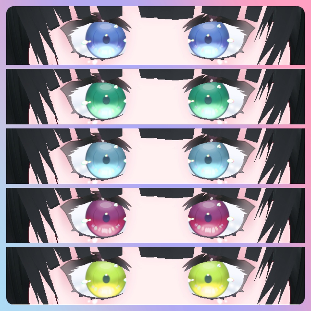 【#VRoid 瞳 25色+色変可】スパークルアイ Sparkle Eyes