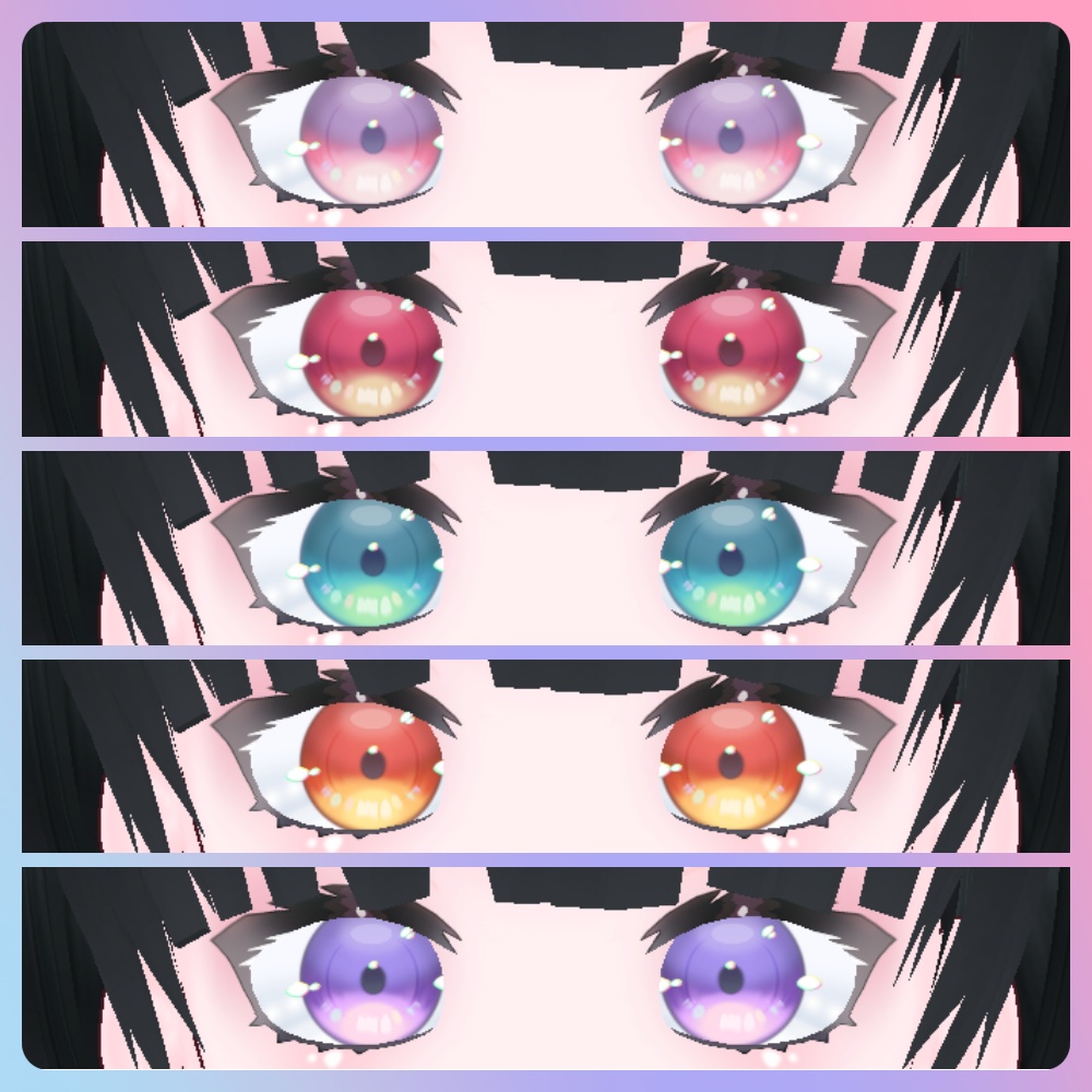 【#VRoid 瞳 25色+色変可】スパークルアイ Sparkle Eyes