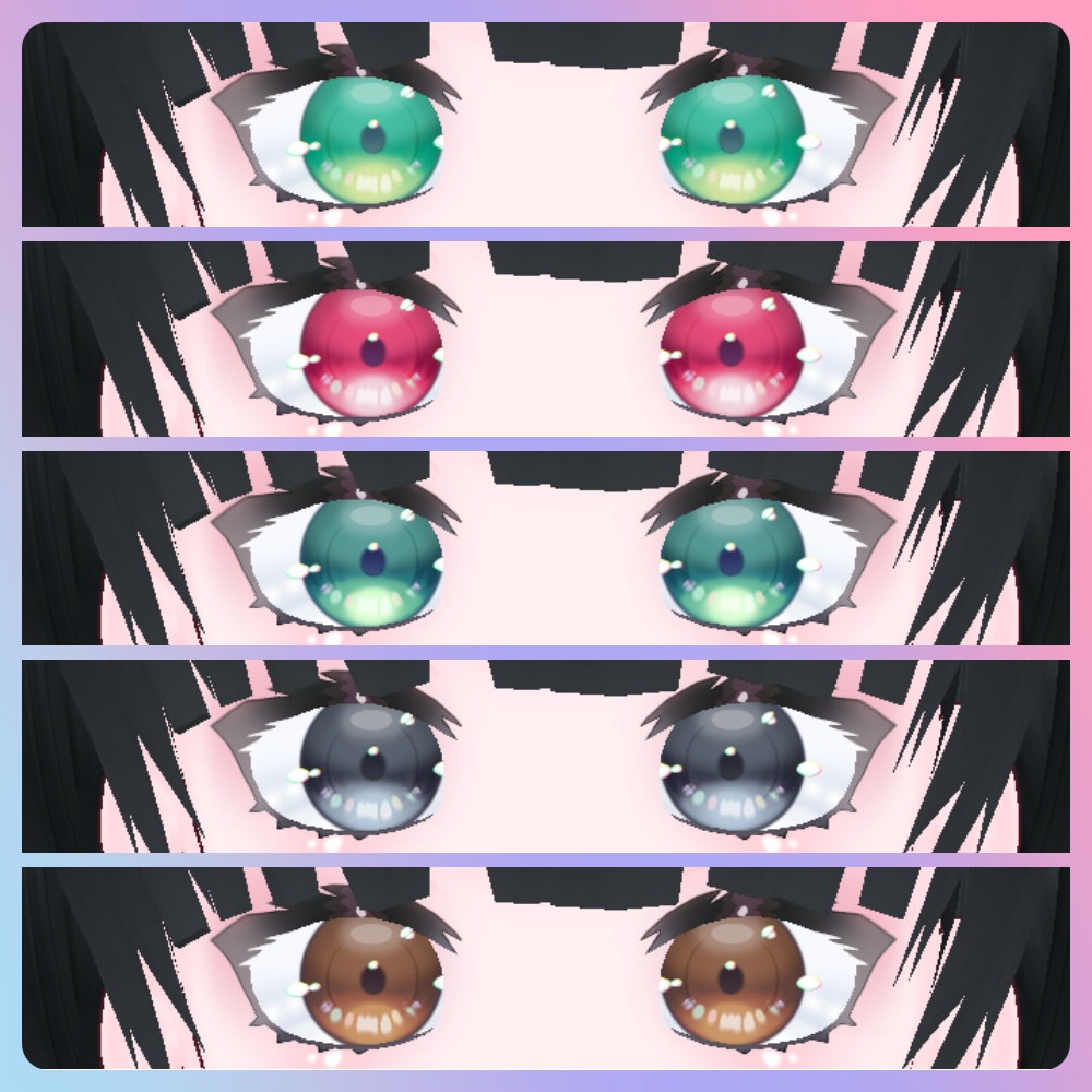 【#VRoid 瞳 25色+色変可】スパークルアイ Sparkle Eyes