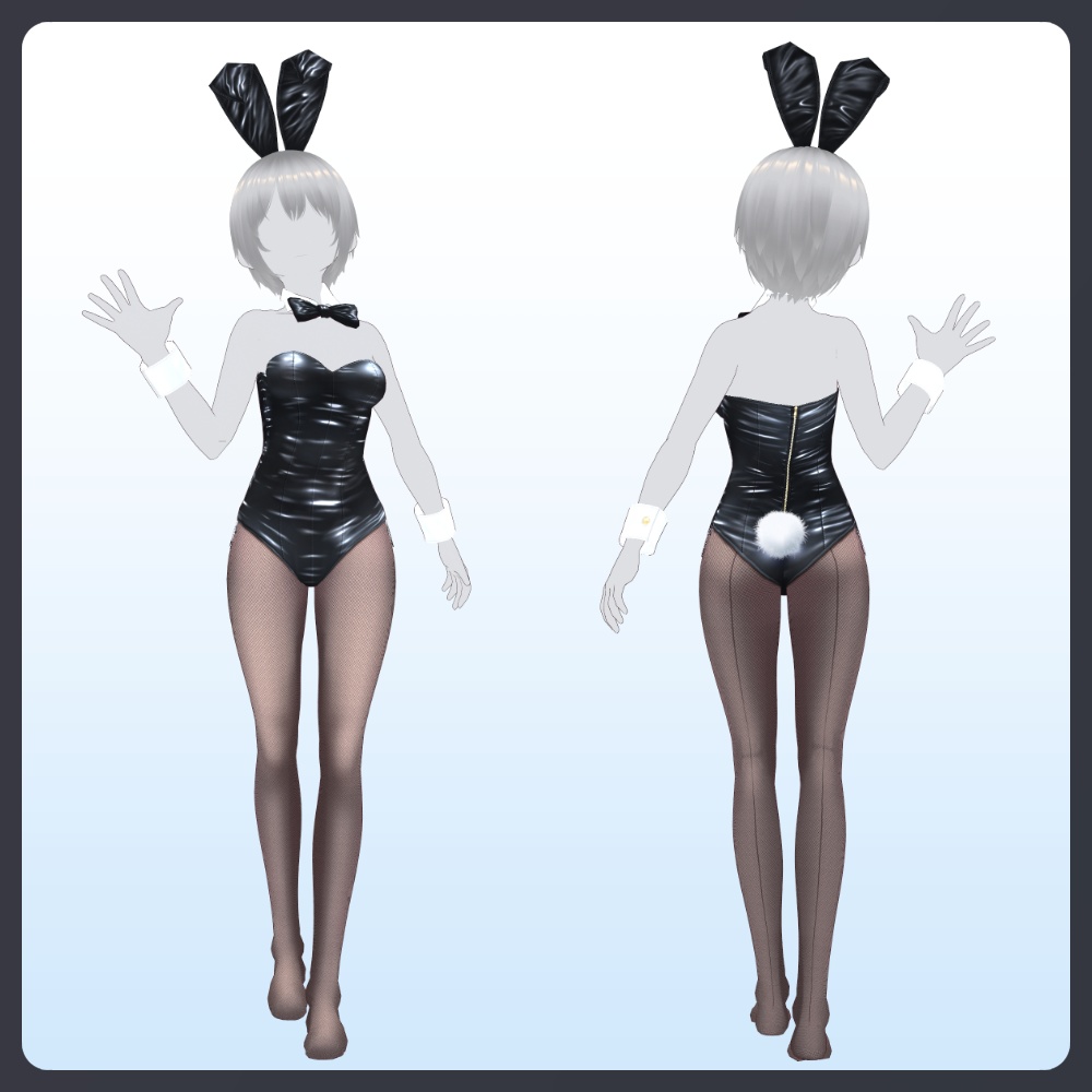 【#VRoid 9色】エナメルバニーガール Patent leather Bunny