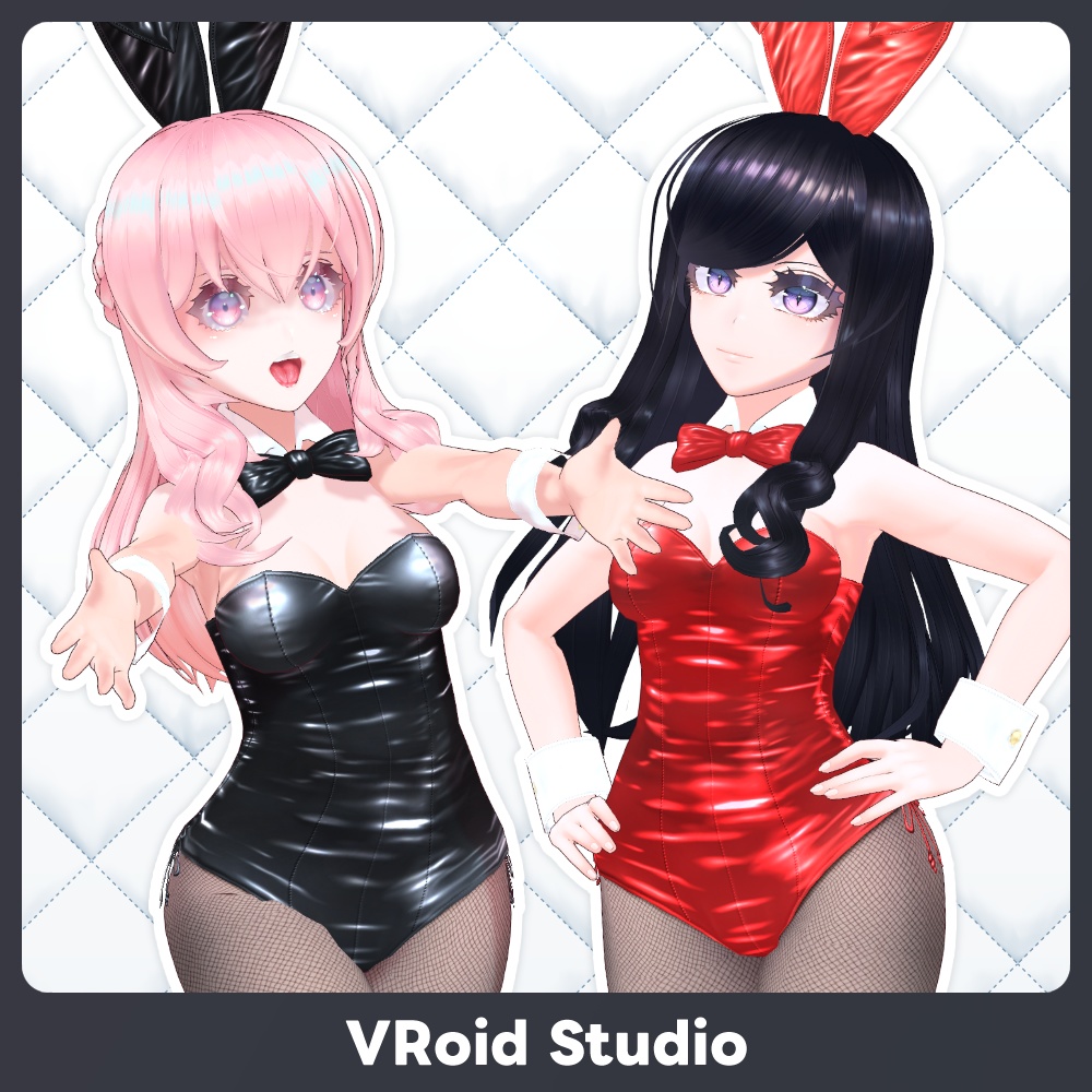 【#VRoid 9色】エナメルバニーガール Patent leather Bunny