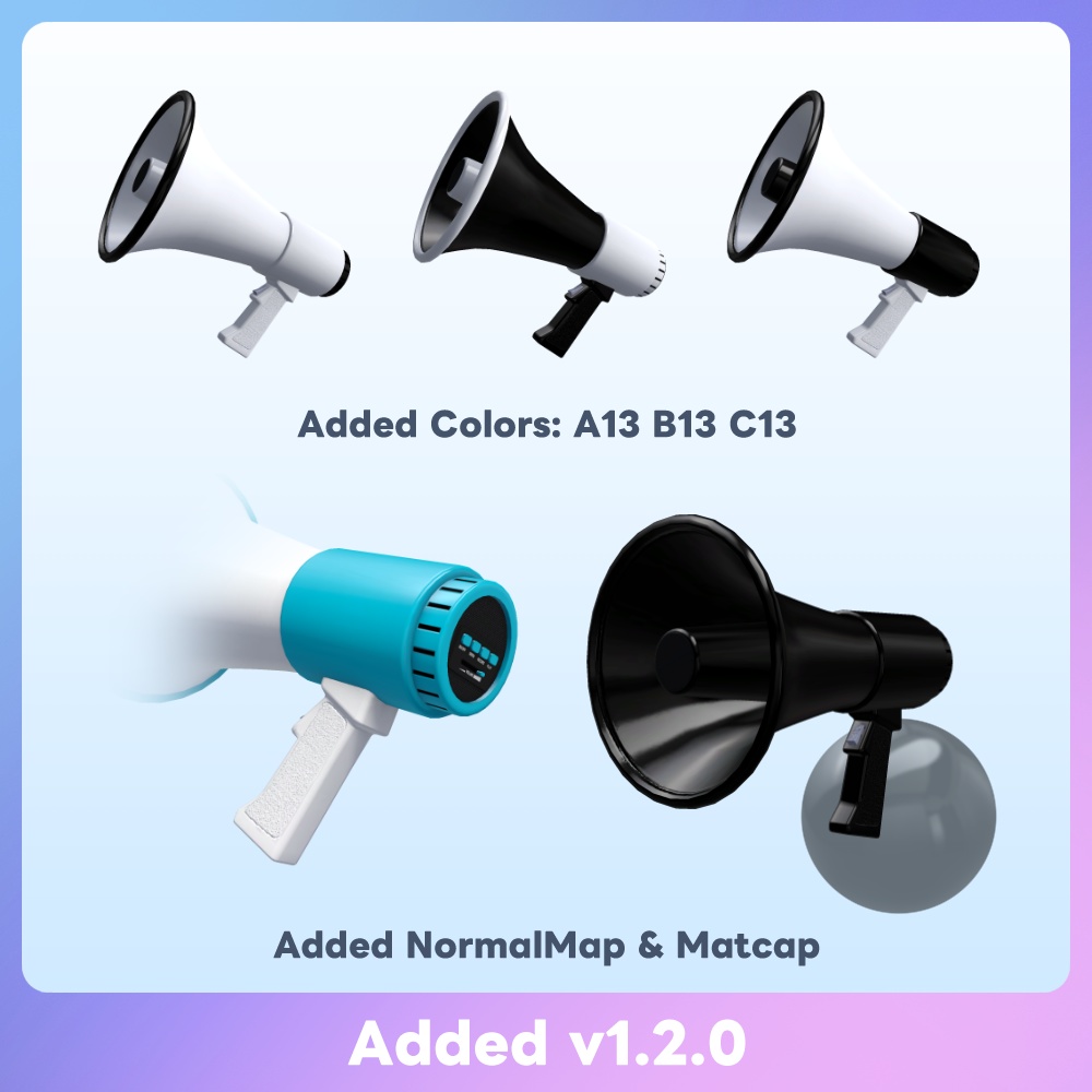 【XWear FBX GLB 38色】ラウドブースター メガホン Megaphone