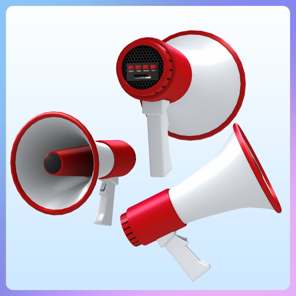 【XWear FBX GLB 38色】ラウドブースター メガホン Megaphone