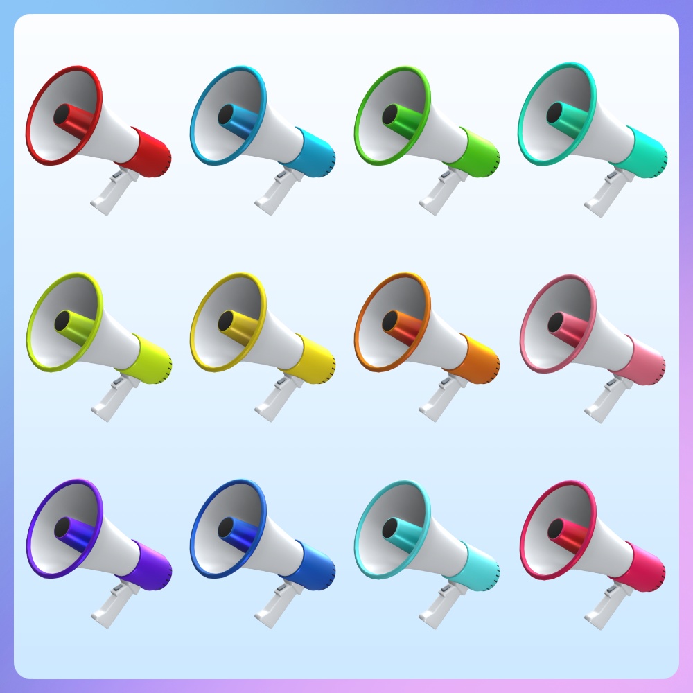 【XWear FBX GLB 38色】ラウドブースター メガホン Megaphone