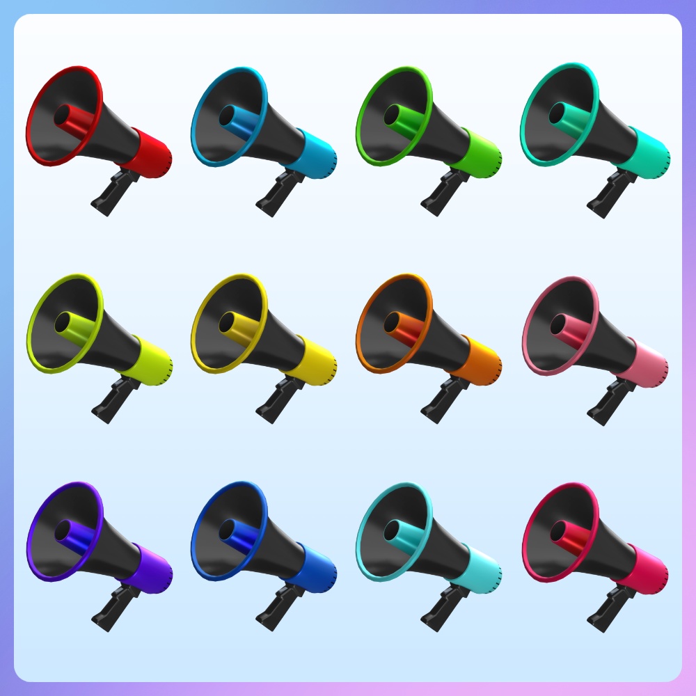 【XWear FBX GLB 38色】ラウドブースター メガホン Megaphone