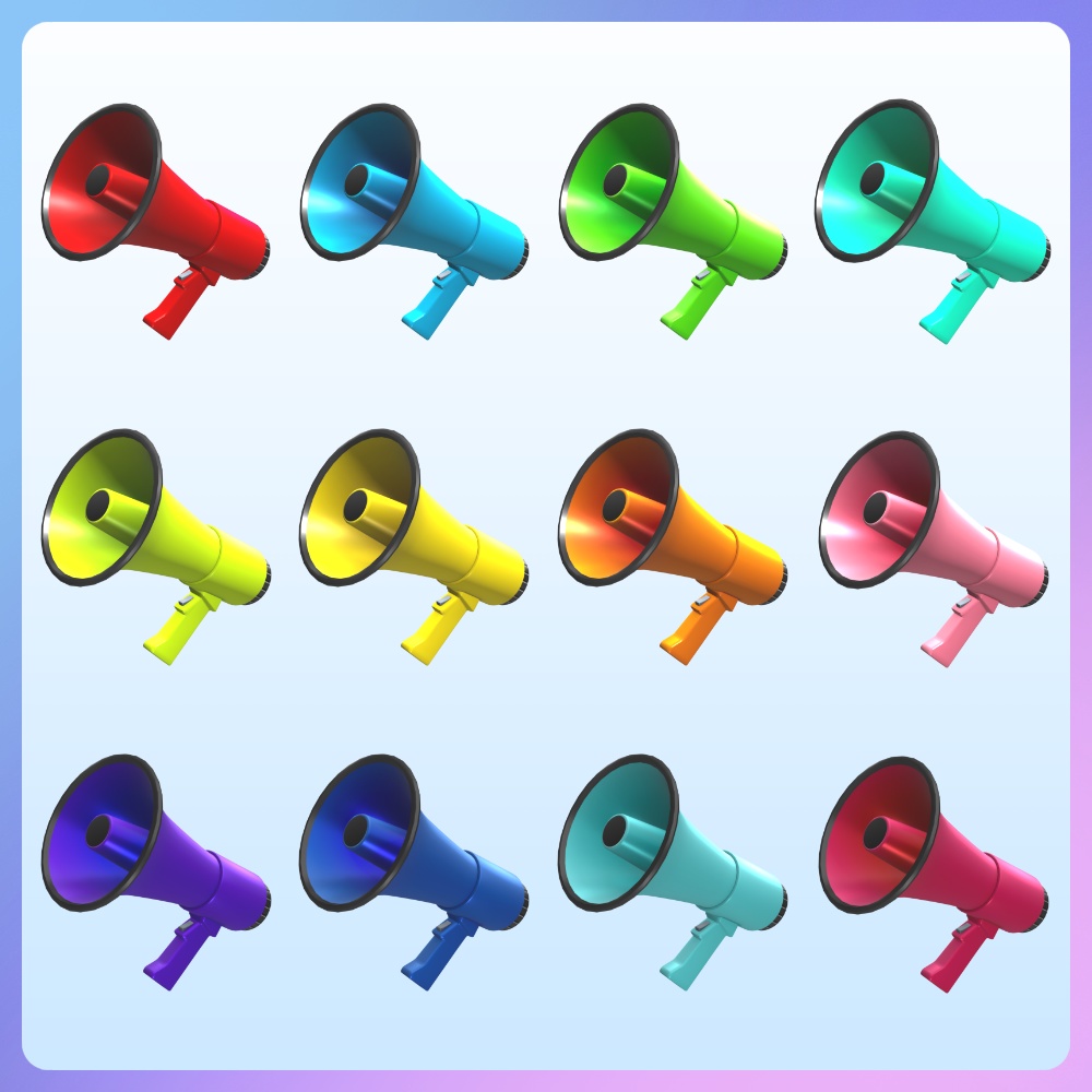 【XWear FBX GLB 38色】ラウドブースター メガホン Megaphone