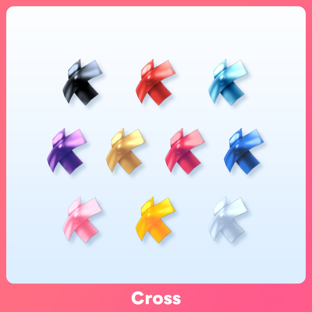 【#VRoid 10色 🖤✖★】ニップレス & 前貼り Nipple covers and modesty patch for VRoid