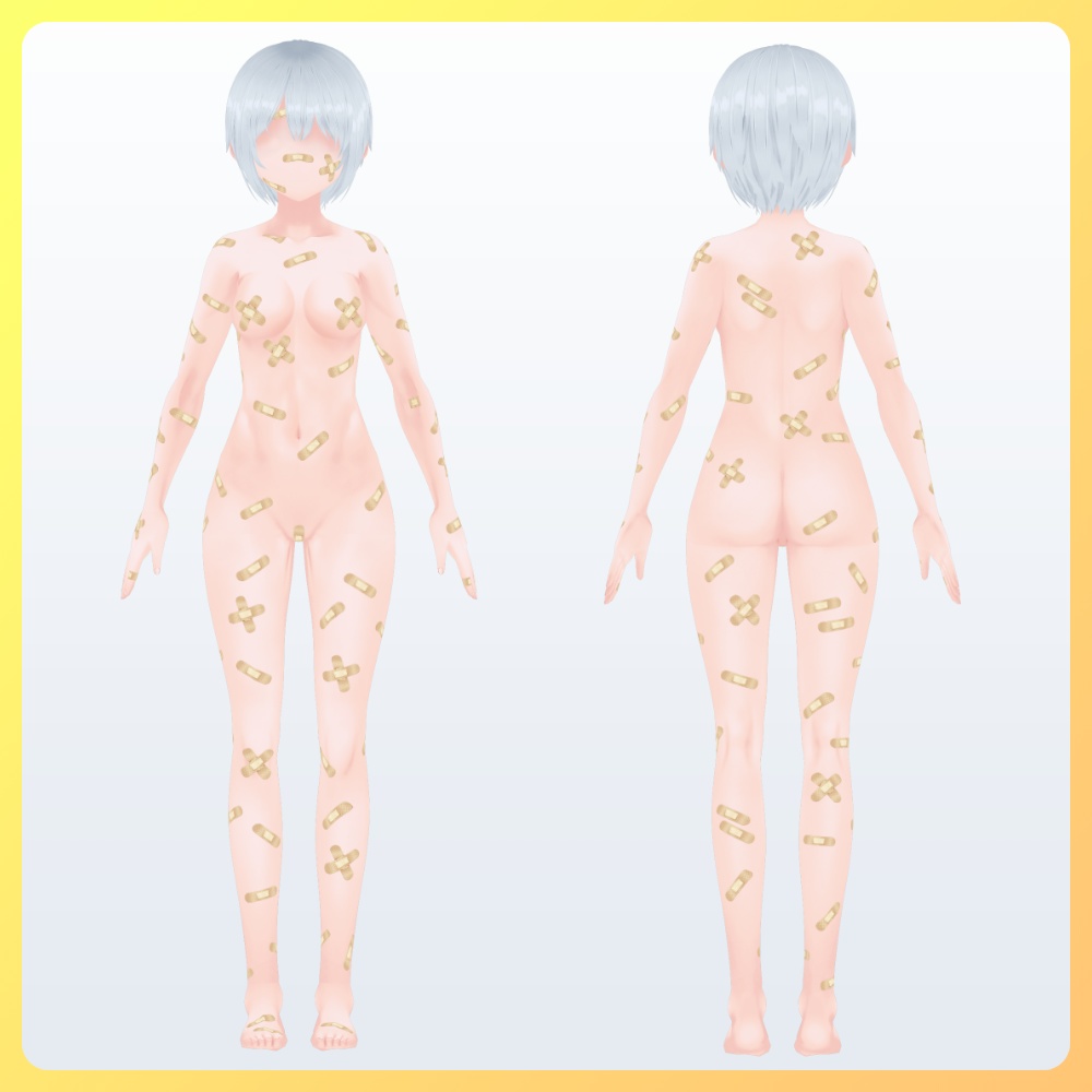 【#VRoid 10色】カスタマイザブル バンテージ customizable bandage