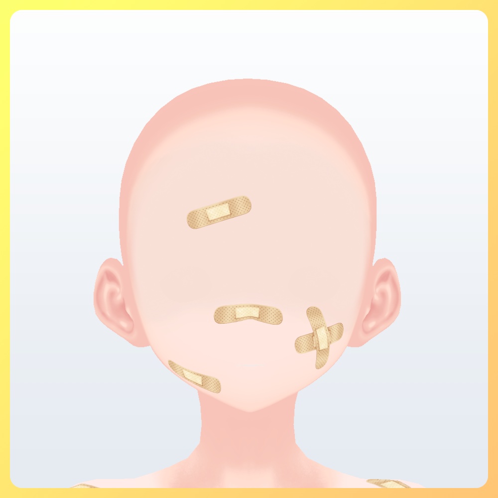 【#VRoid 10色】カスタマイザブル バンテージ customizable bandage