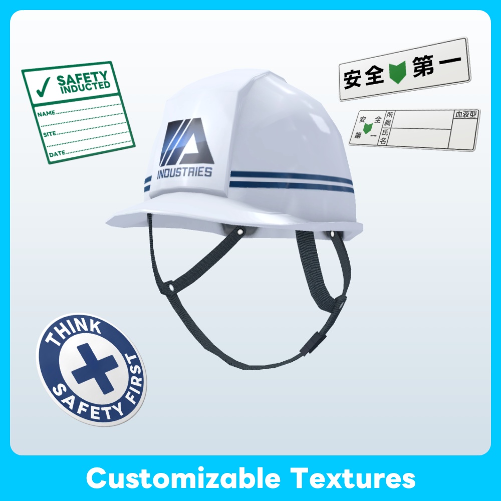 【FBX GLB XWear 13Color】セーフティ ヘルメット Colored Safety Helmet