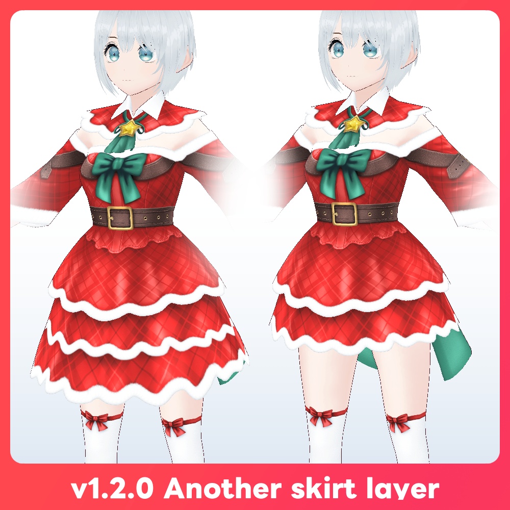 【2024 #VRoid 6色】サンタドレス'24 Santa Dresses