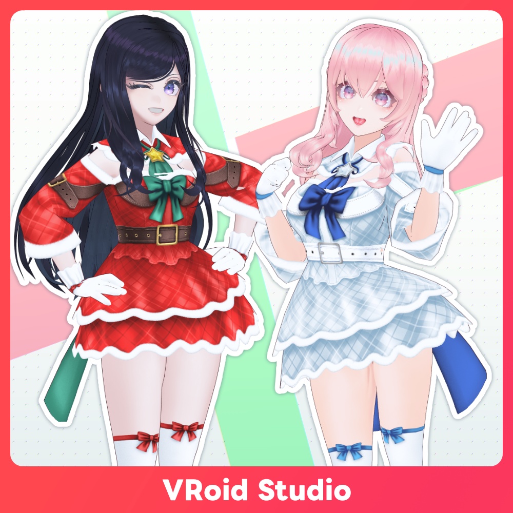 【2024 #VRoid 6色】サンタドレス'24 Santa Dresses