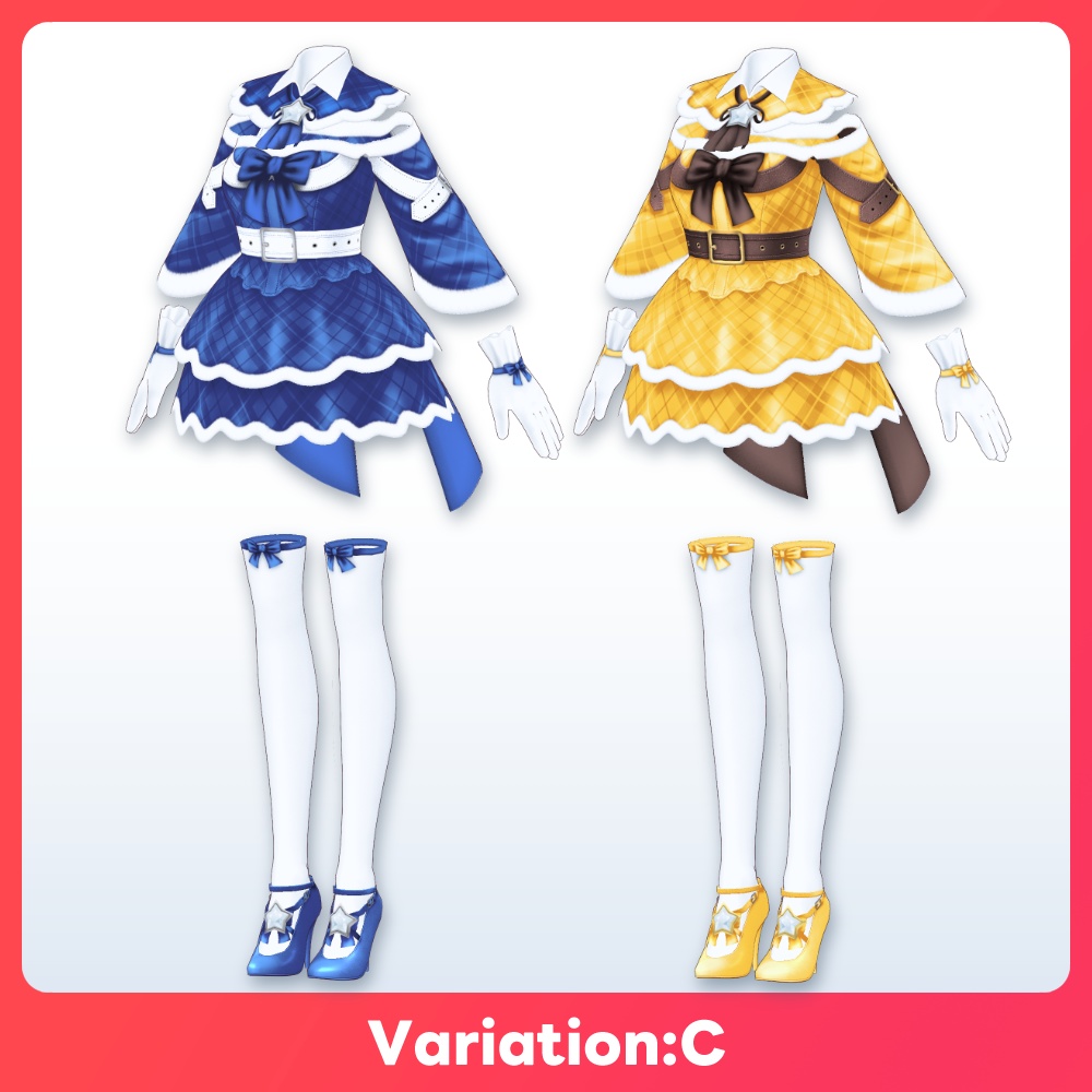 【2024 #VRoid 6色】サンタドレス'24 Santa Dresses