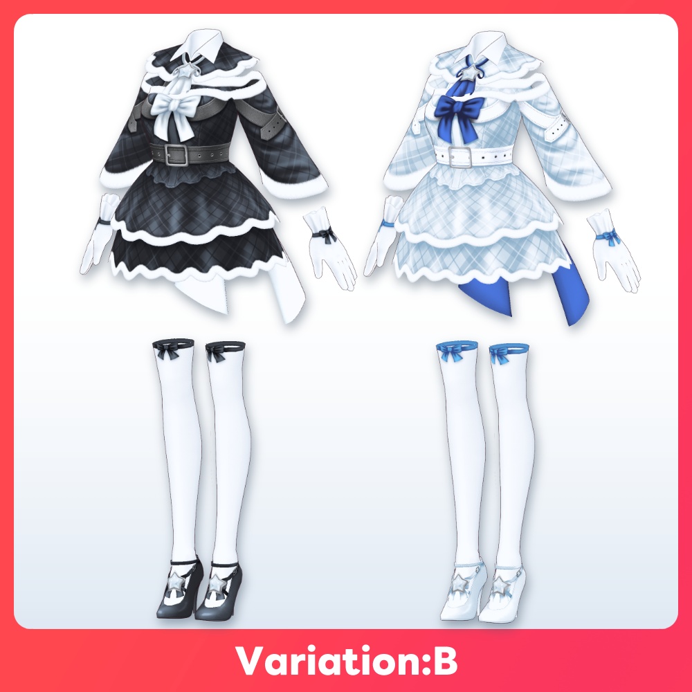 【2024 #VRoid 6色】サンタドレス'24 Santa Dresses