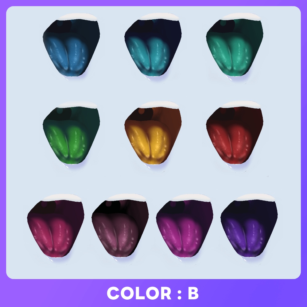 【VRoid】フェティッシュな魔物口内テクスチャ Monster Mouth&Tongue texture