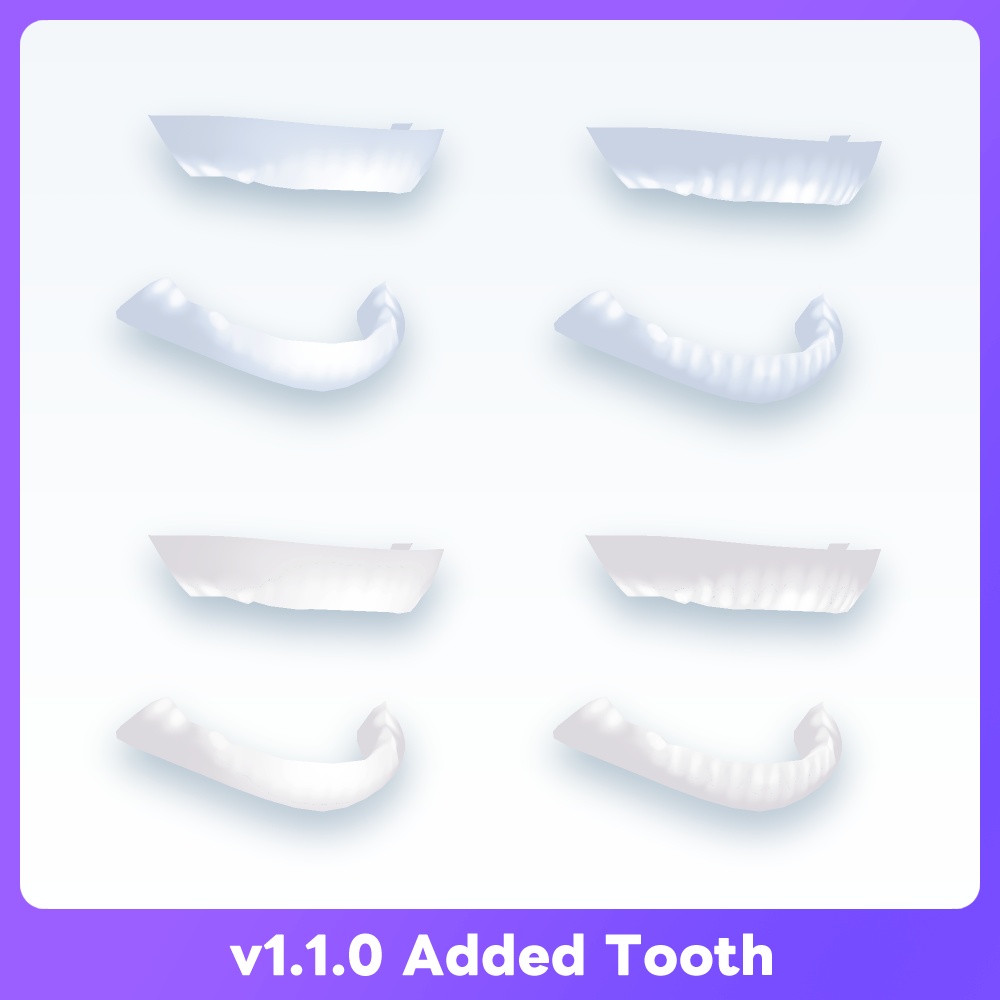 【VRoid】フェティッシュな魔物口内テクスチャ Monster Mouth&Tongue texture