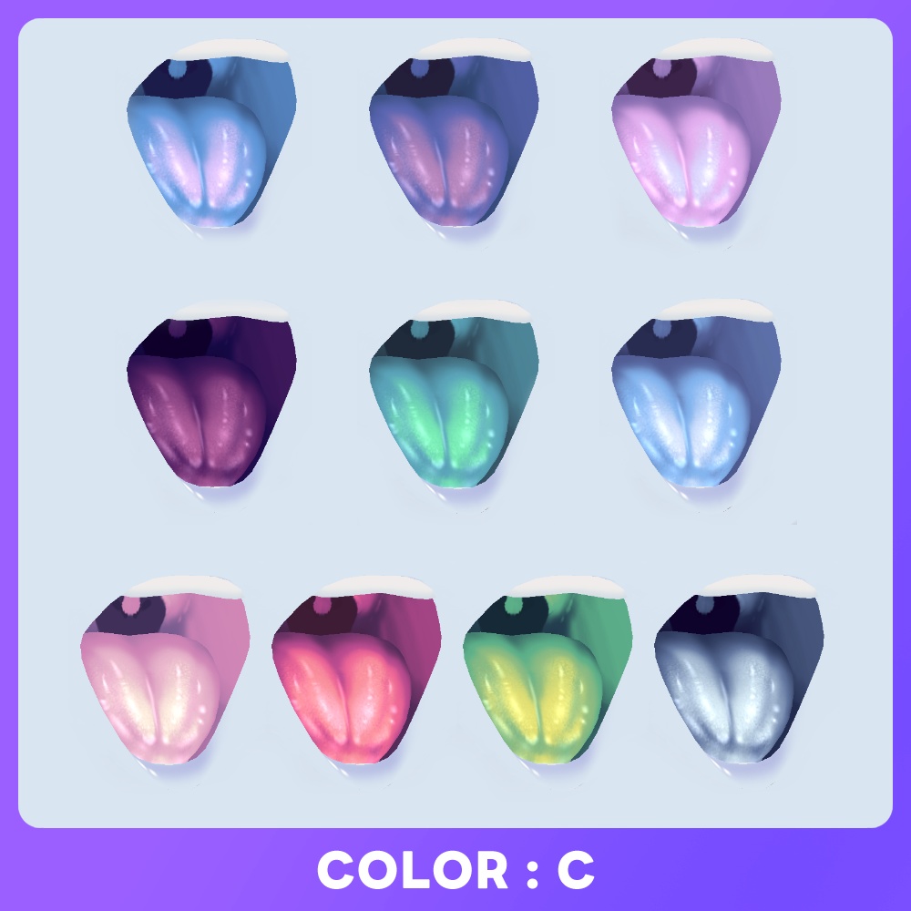 【VRoid】フェティッシュな魔物口内テクスチャ Monster Mouth&Tongue texture