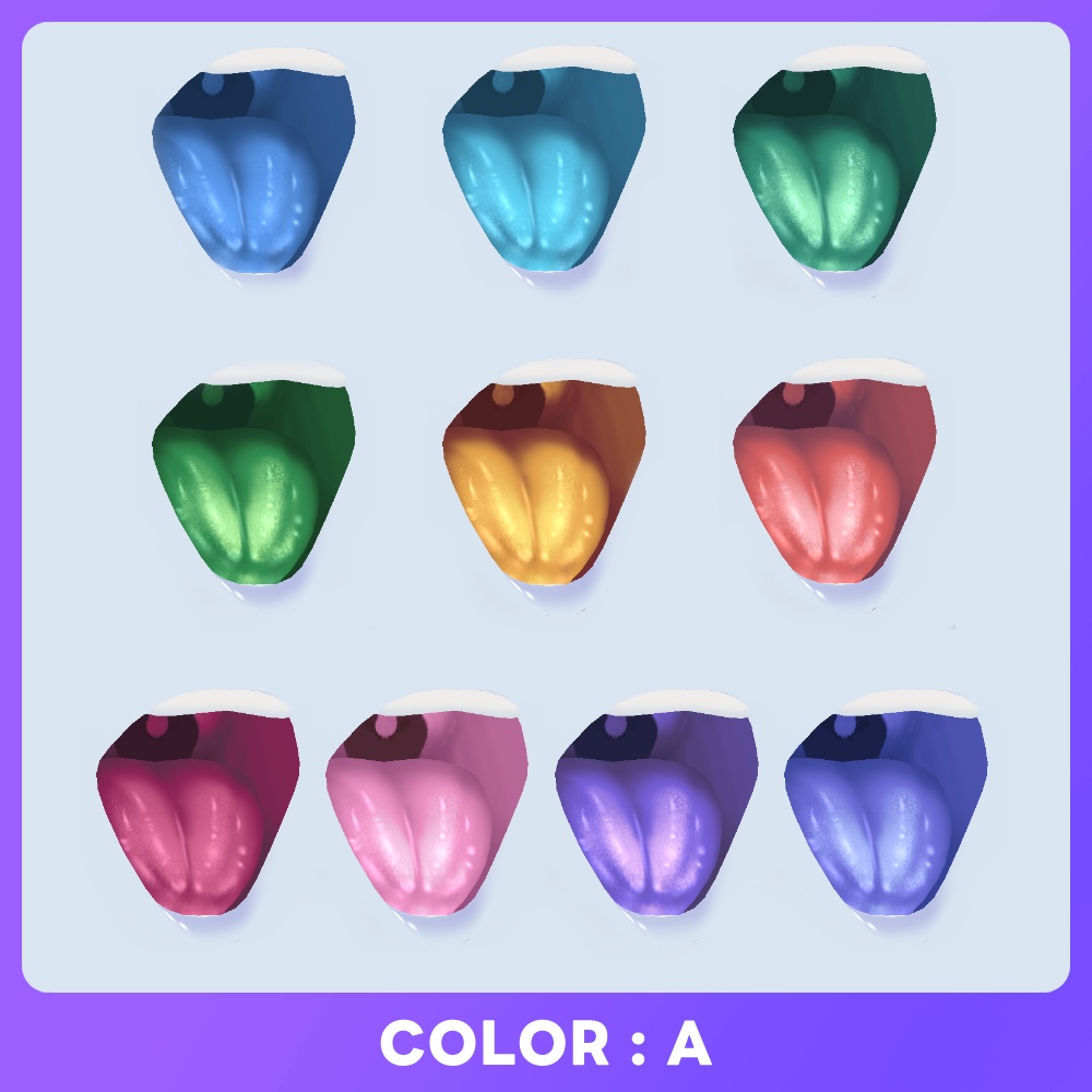 【VRoid】フェティッシュな魔物口内テクスチャ Monster Mouth&Tongue texture