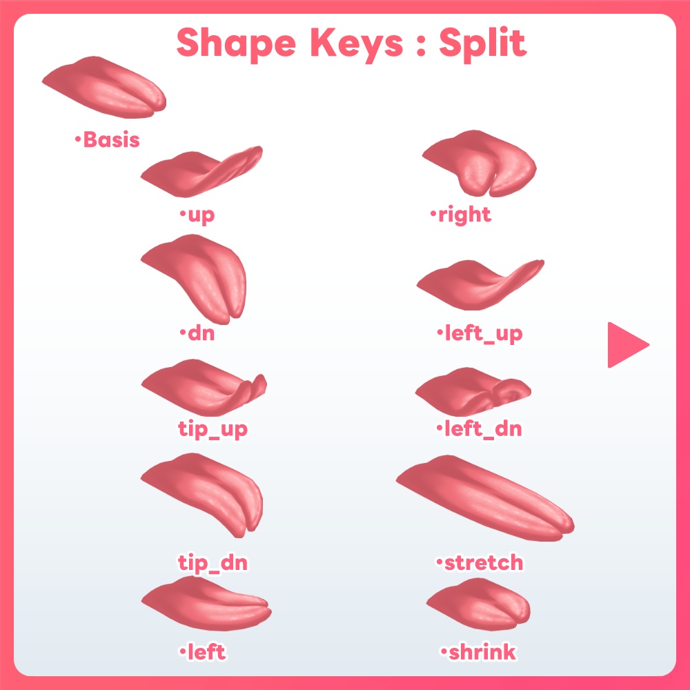 【通常・スプタン VRC XWEAR FBX】フェティッシュな舌2 Realistic Tongue for VRChat XWear