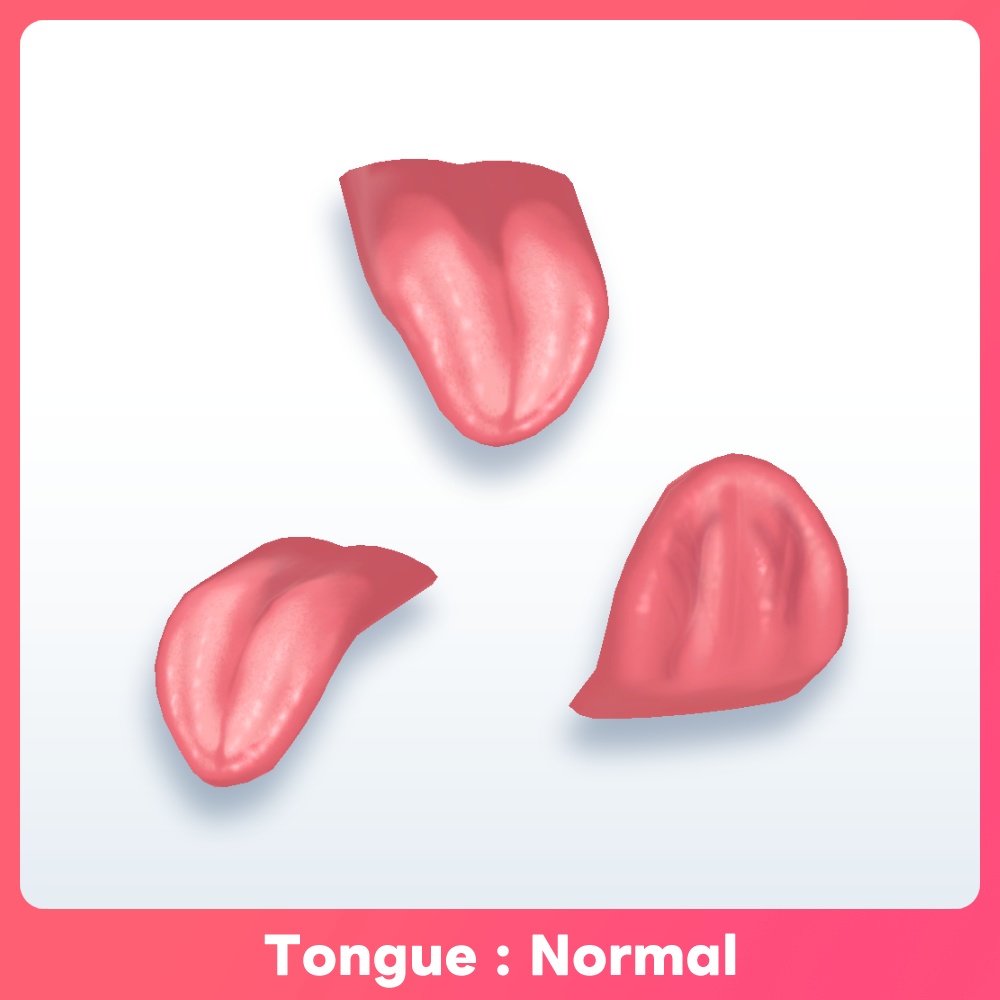 【通常・スプタン VRC XWEAR FBX】フェティッシュな舌2 Realistic Tongue for VRChat XWear