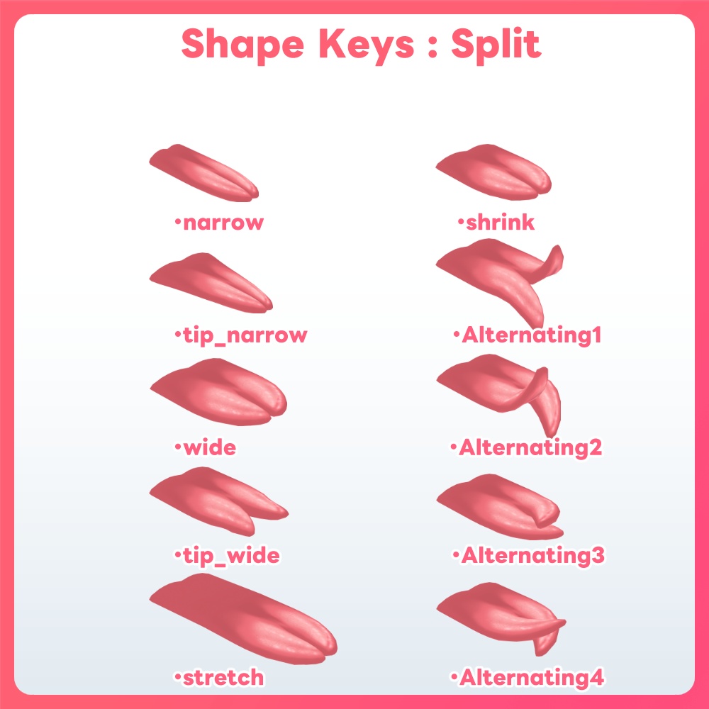 【通常・スプタン VRC XWEAR FBX】フェティッシュな舌2 Realistic Tongue for VRChat XWear