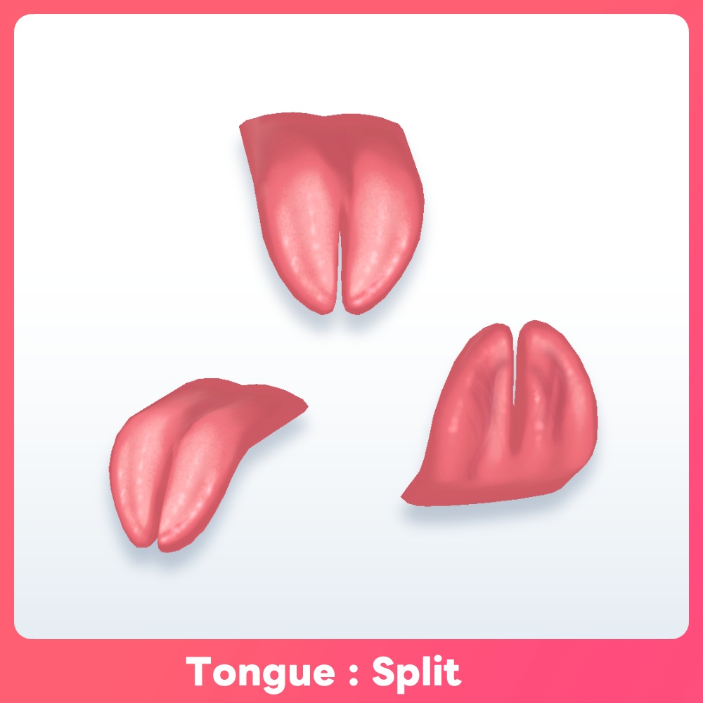 【通常・スプタン VRC XWEAR FBX】フェティッシュな舌2 Realistic Tongue for VRChat XWear