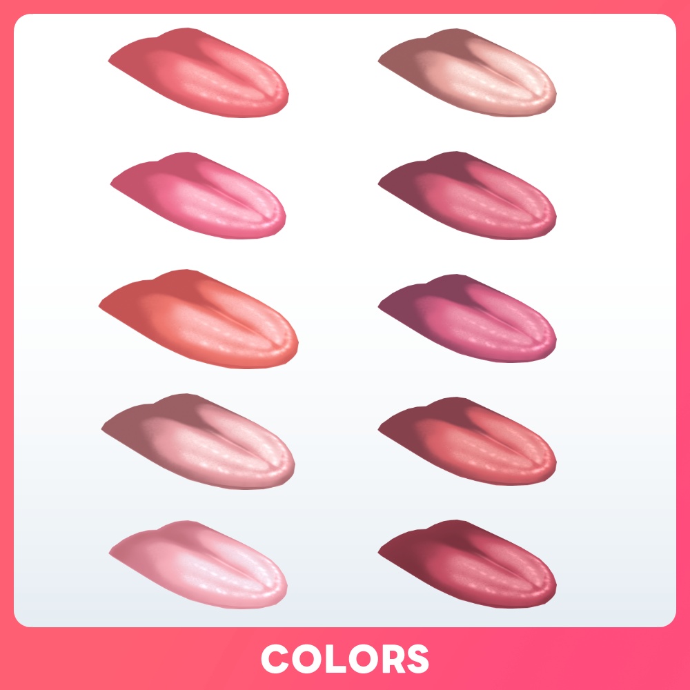 【通常・スプタン VRC XWEAR FBX】フェティッシュな舌2 Realistic Tongue for VRChat XWear