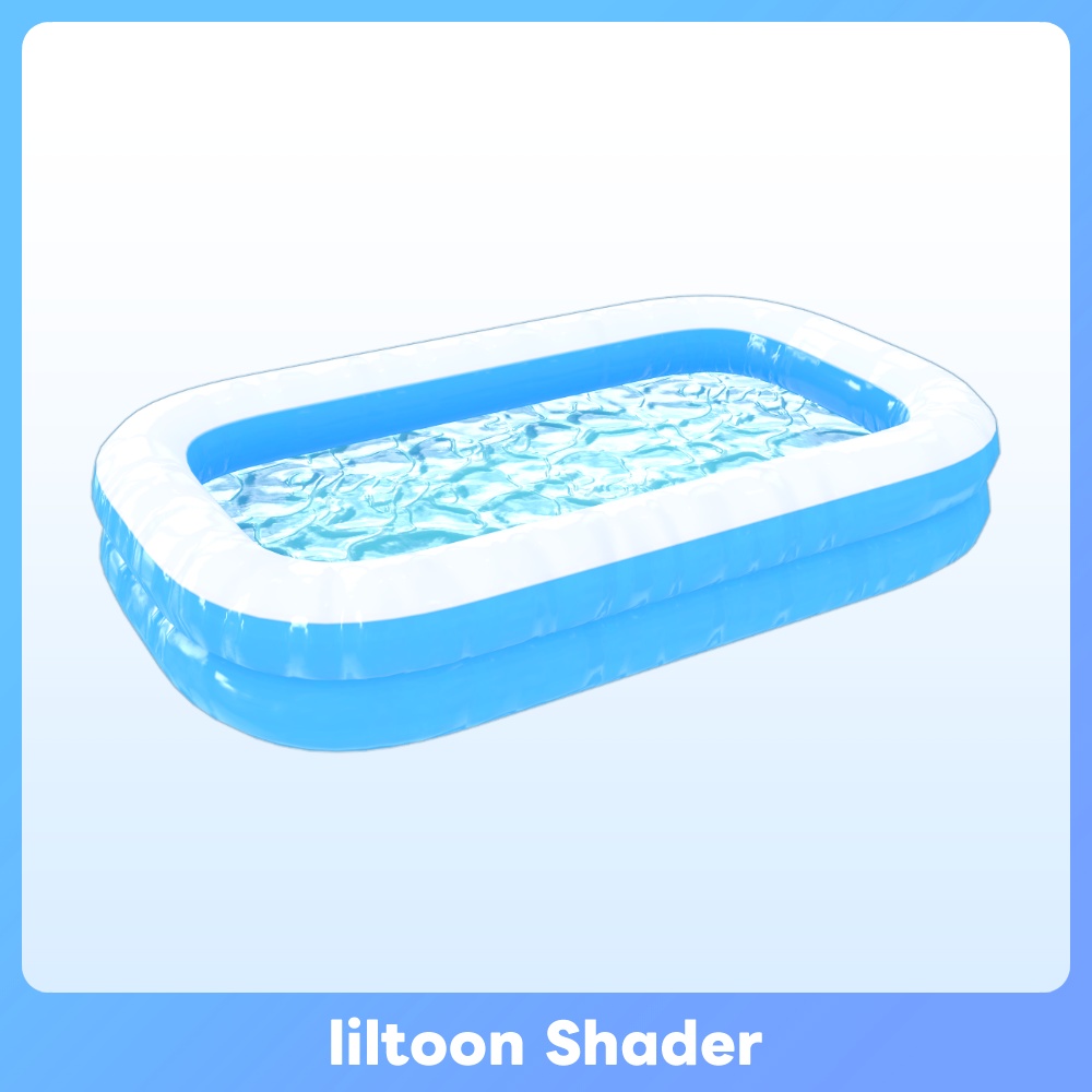 【VRC FBX GLB】ビニールプール スクエア Kiddie pool square