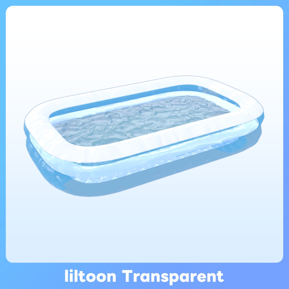 【VRC FBX GLB】ビニールプール スクエア Kiddie pool square