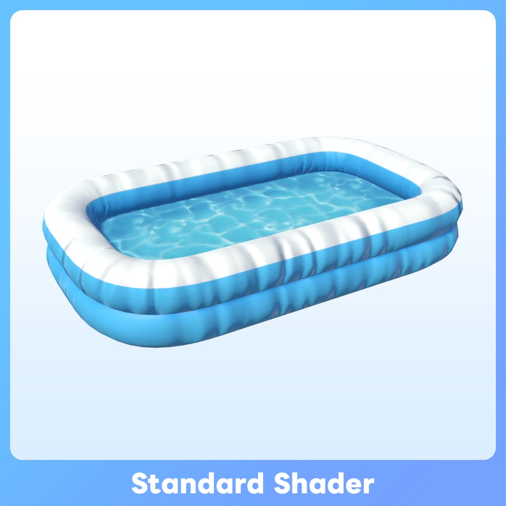 【VRC FBX GLB】ビニールプール スクエア Kiddie pool square
