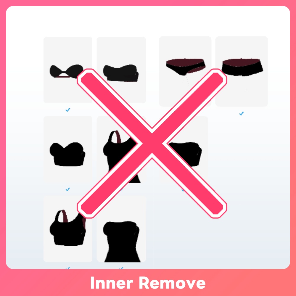 【#VRoid FREE】透明インナー プリセット Inner top and bottom transparent