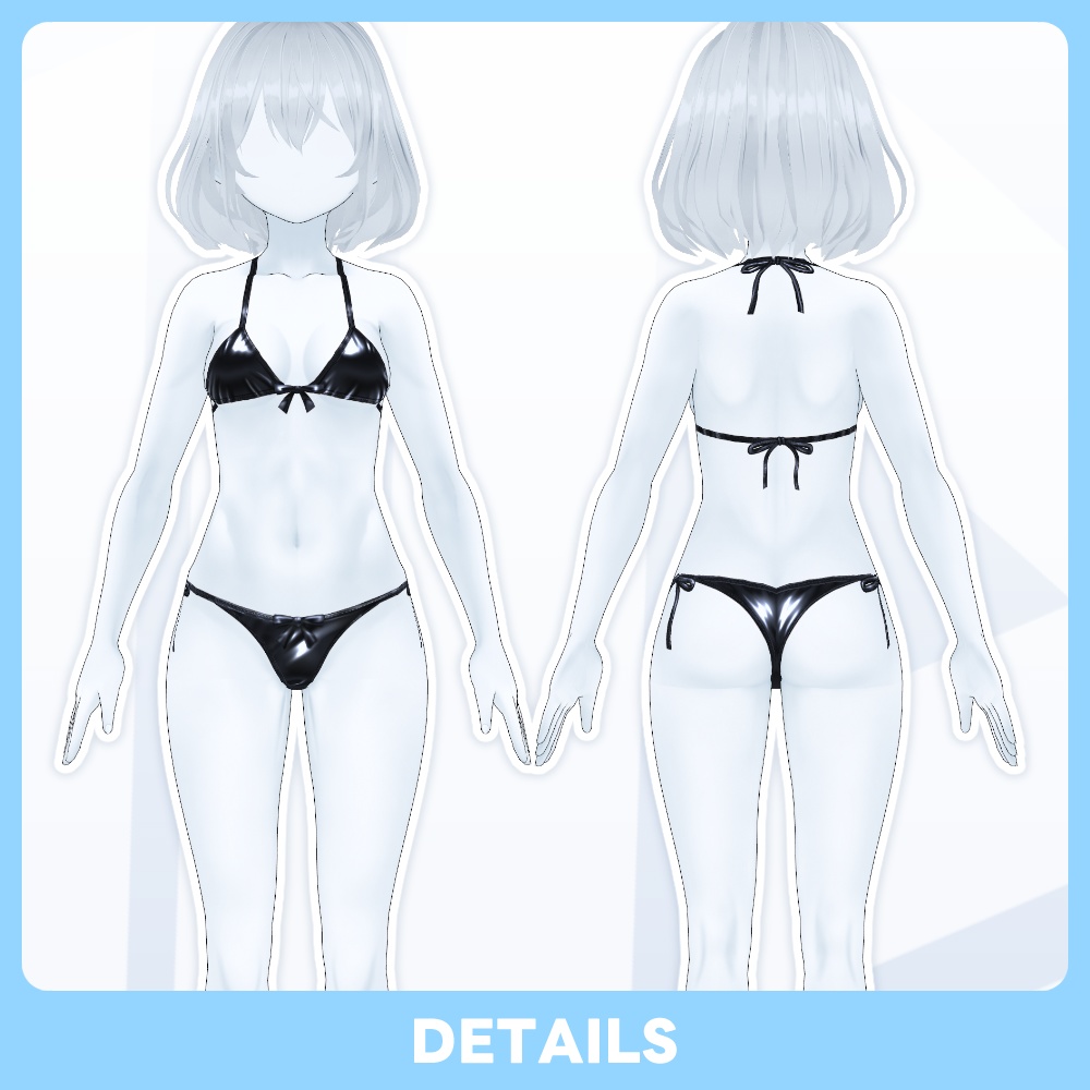 【VRoid 20Color】ビビッド&ミルキー グロスビキニ Vivid & Glossy Bikini