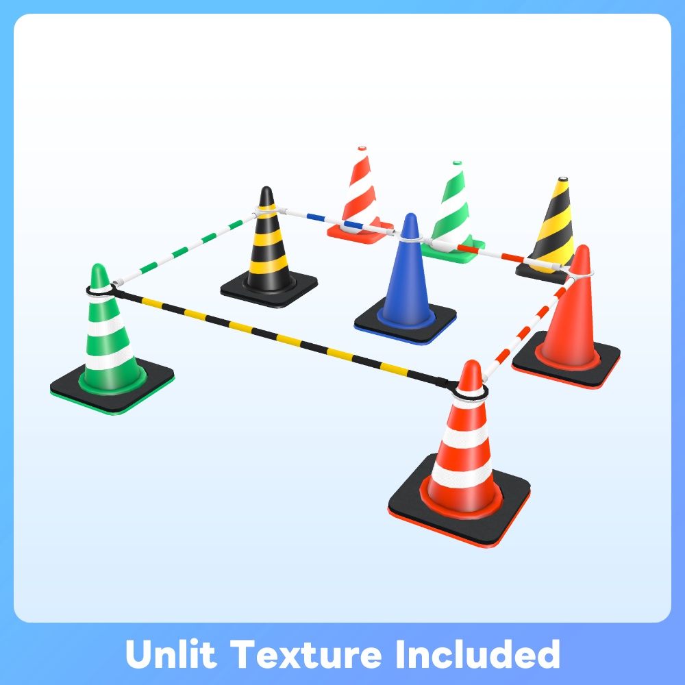 【FBX GLB】アルティメット カラーコーン The ULTIMATE Traffic Cone Collection
