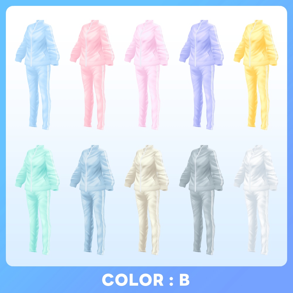 【VRoid】スペクトラム アクティブジャージ Spectrum Active Tracksuit