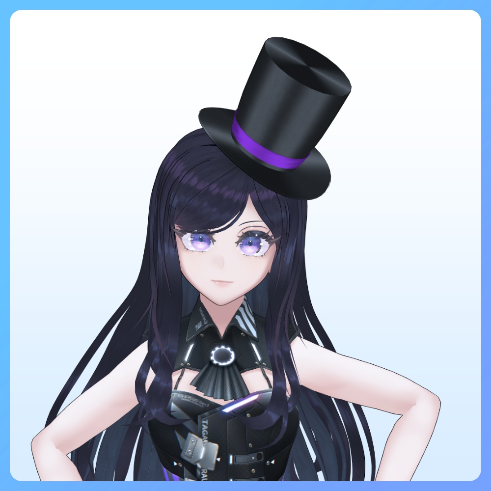 【VRoid アクセサリー】エレガント シルクハット Elegant Top Hat for VRoid