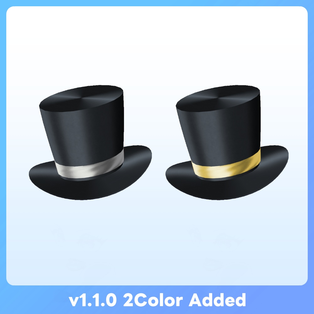 【VRoid アクセサリー】エレガント シルクハット Elegant Top Hat for VRoid