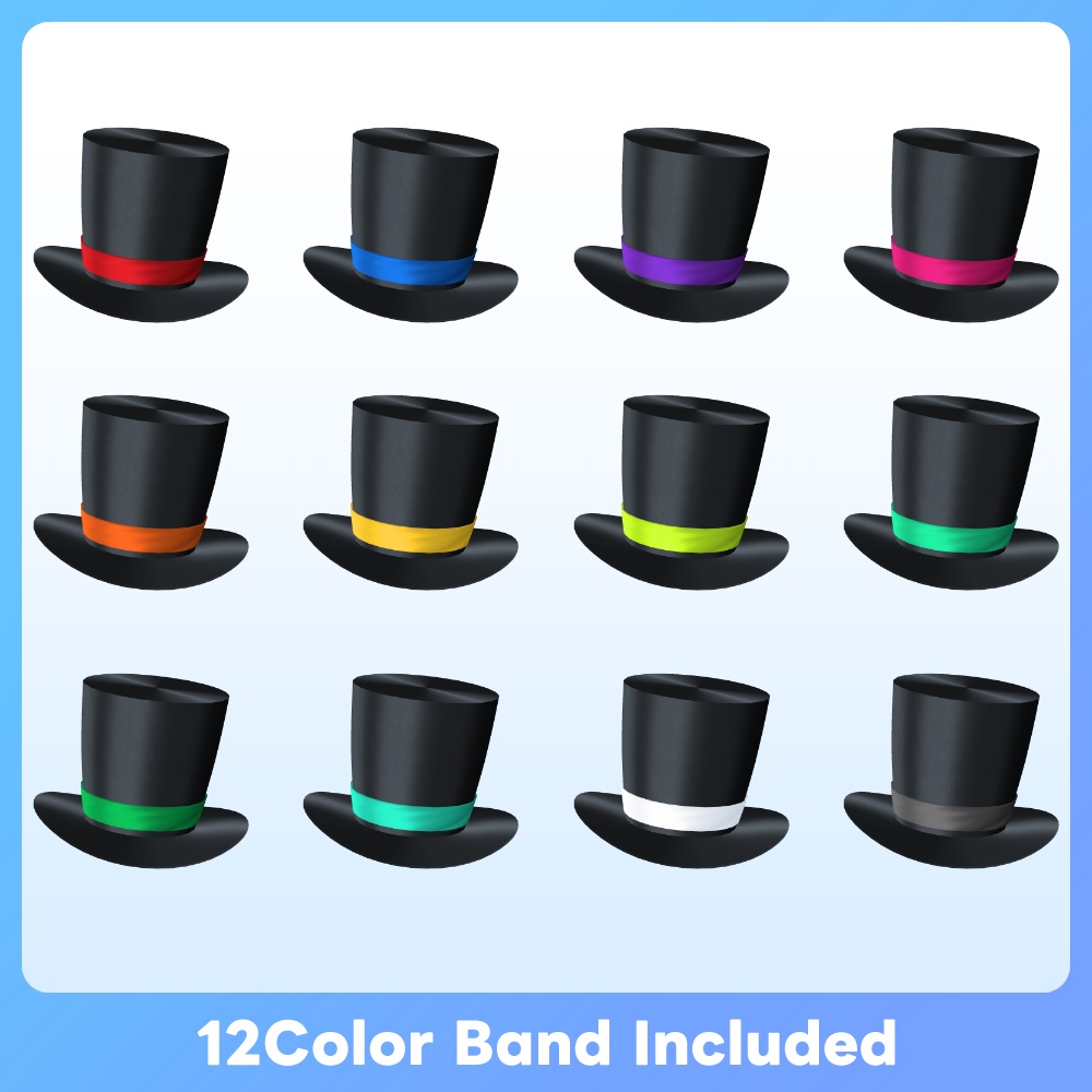 【VRoid アクセサリー】エレガント シルクハット Elegant Top Hat for VRoid