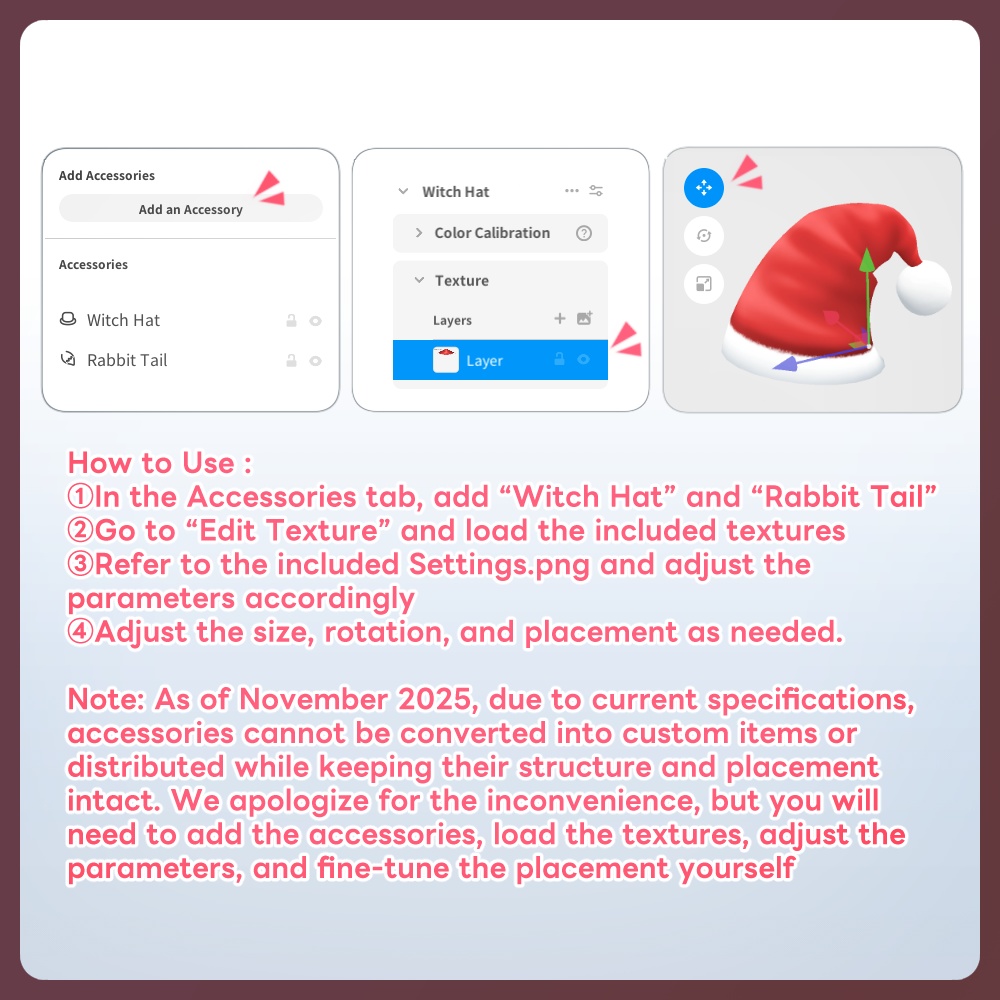 【VRoid アクセ】サンタキャップ Santa Cap for VRoid