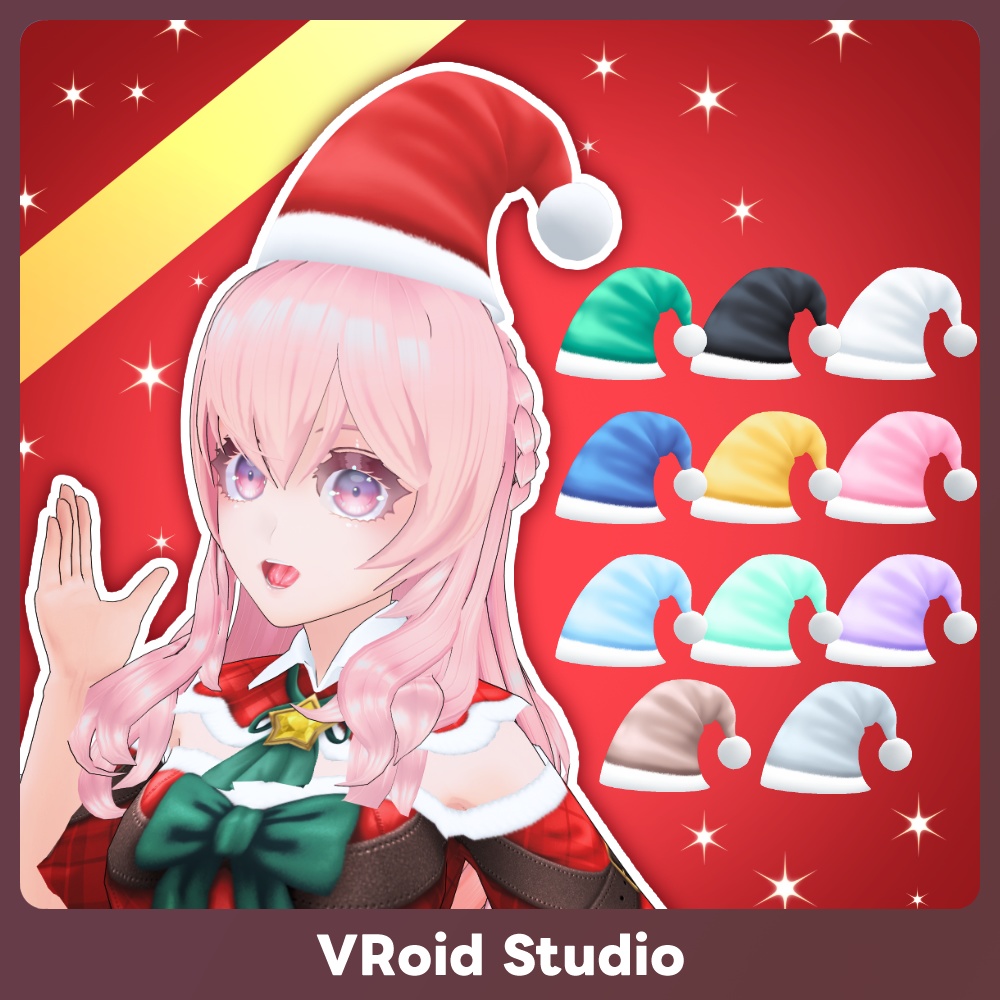 【VRoid アクセ】サンタキャップ Santa Cap for VRoid