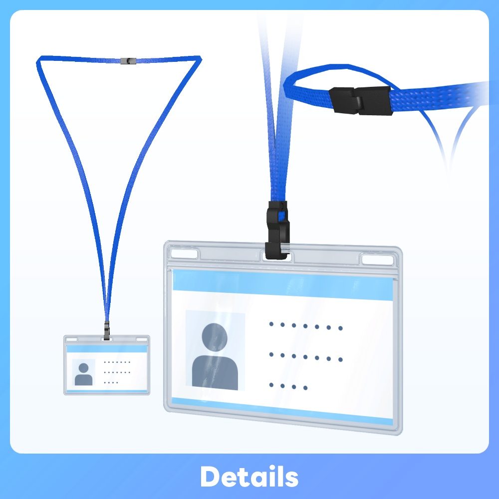 【VRC VRM XWear 縦横】ユニバーサル・カードストラップ Universal Card Strap