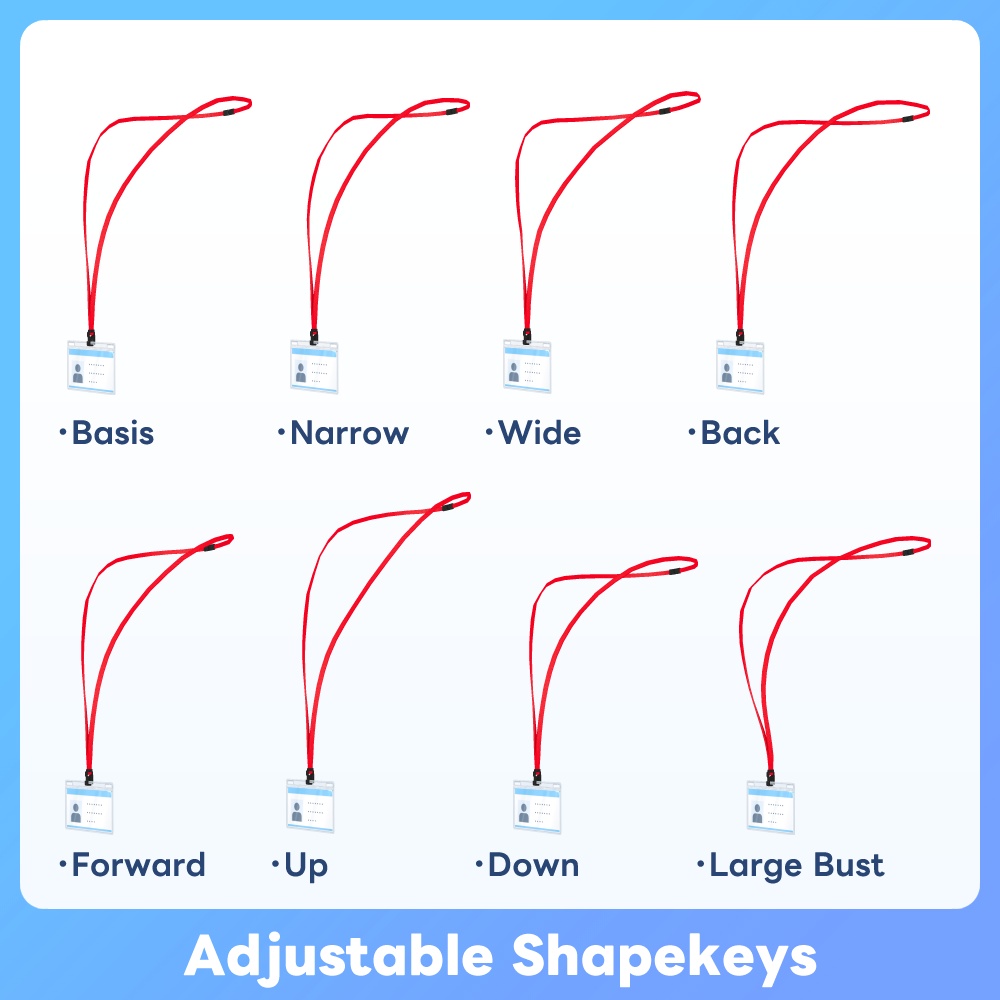 【VRC VRM XWear 縦横】ユニバーサル・カードストラップ Universal Card Strap