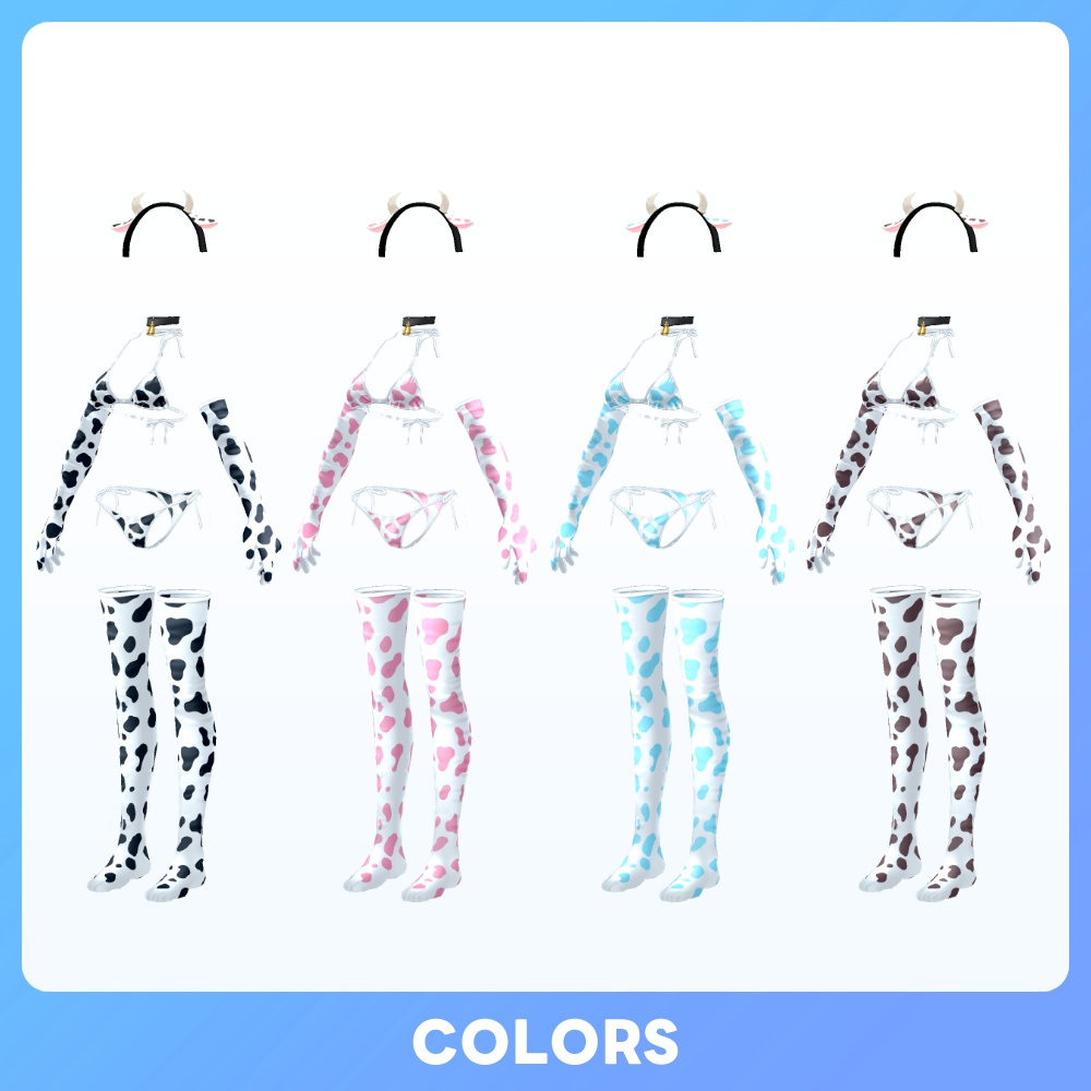 【VRoid】牛柄ビキニ V2 Cow Pattern Bikini Swimwear V2