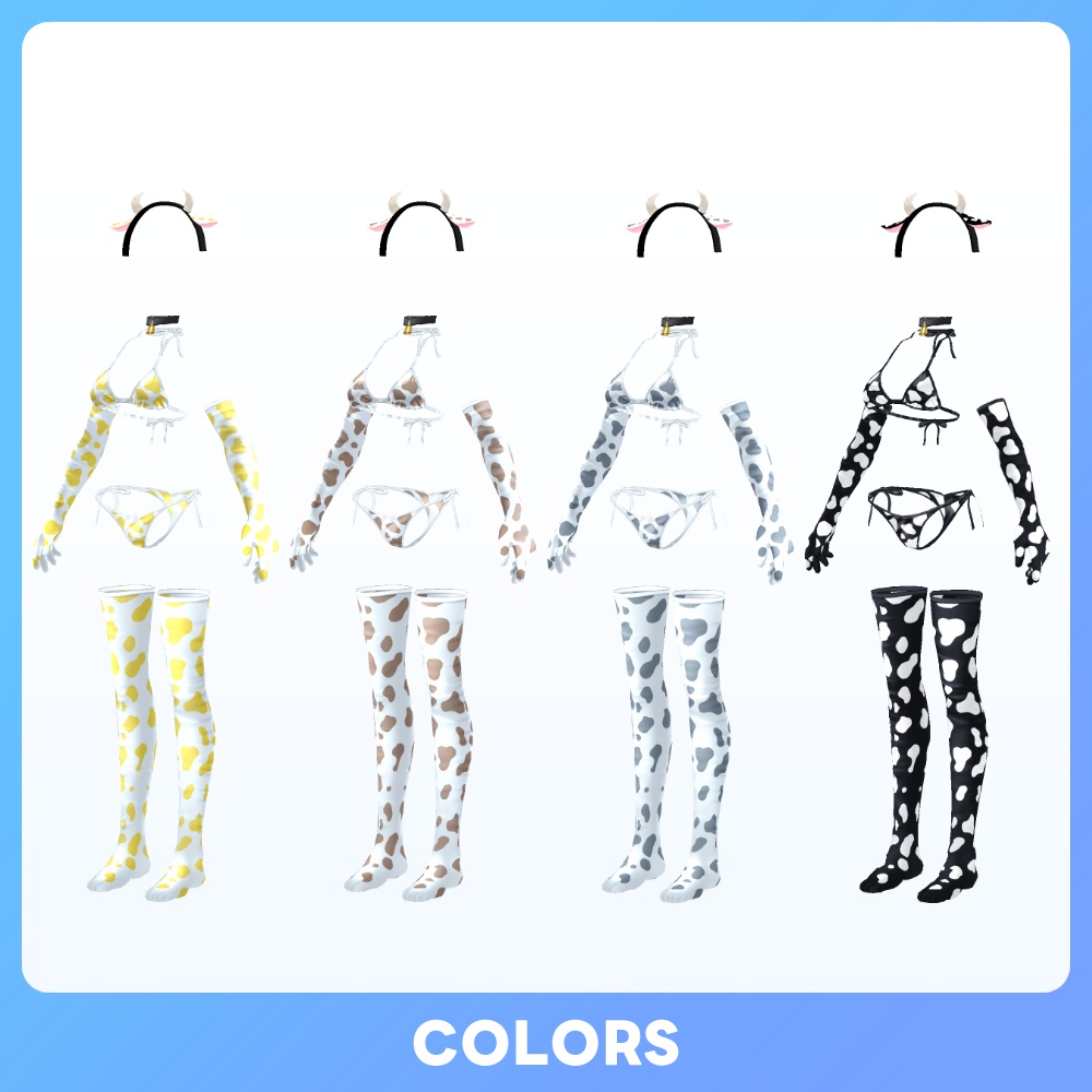 【VRoid】牛柄ビキニ V2 Cow Pattern Bikini Swimwear V2