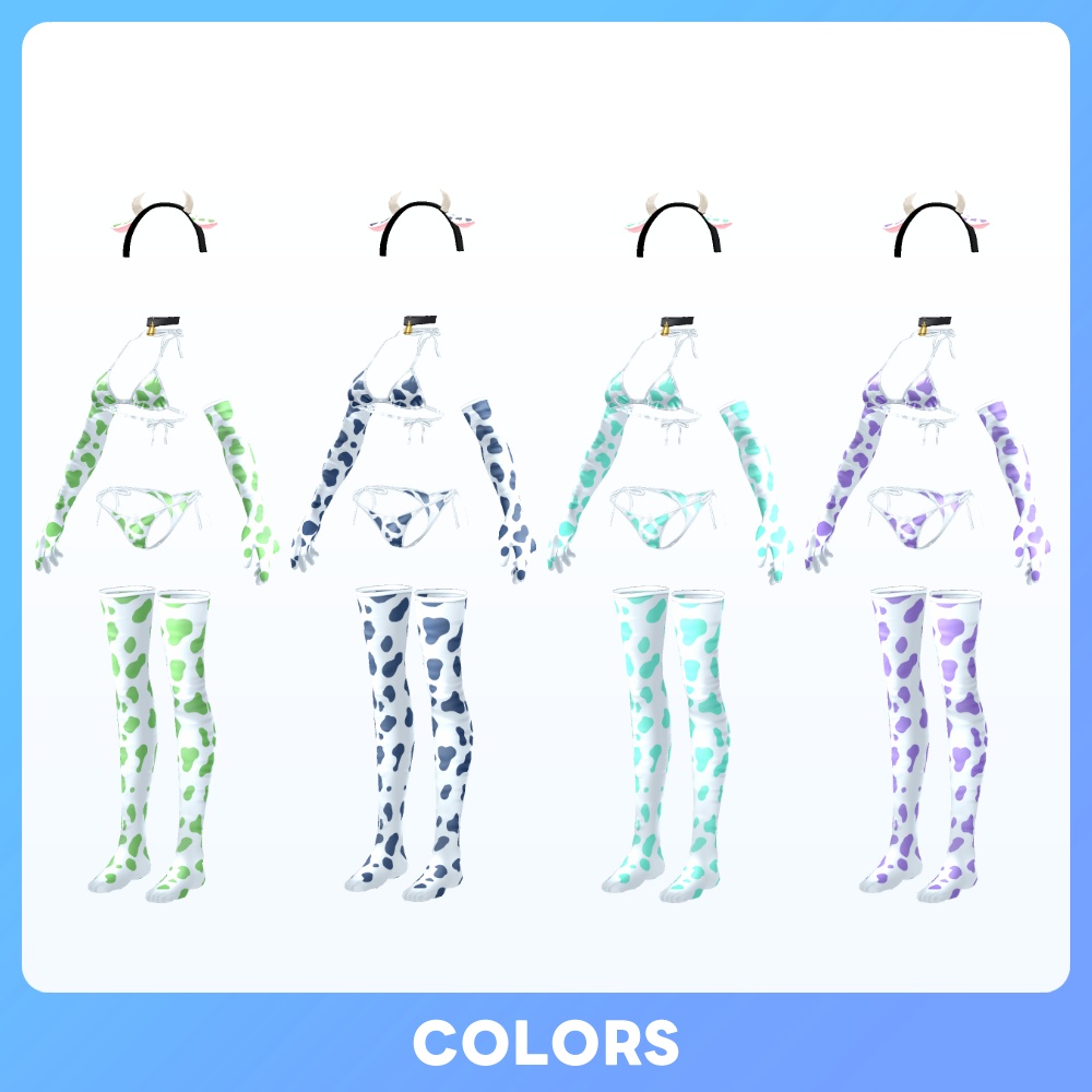 【VRoid】牛柄ビキニ V2 Cow Pattern Bikini Swimwear V2