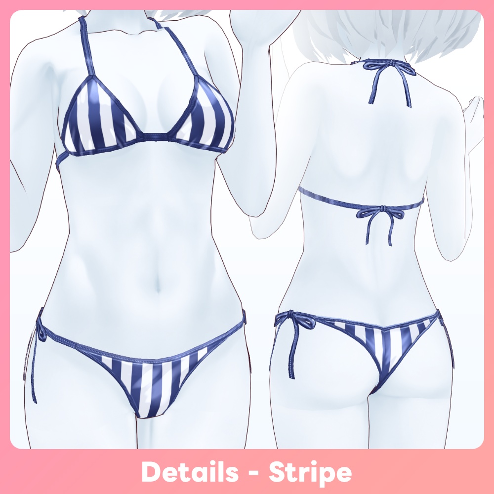 【VRoid】グロッシー ビキニ パターンズ Glossy Bikini patterns for VRoid