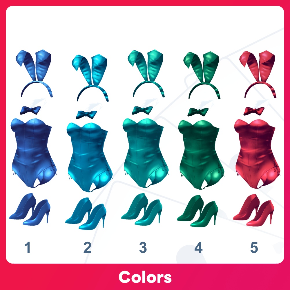 【VRoid 10Color】メタリックバニー コレクション Metallic Bunny Collection