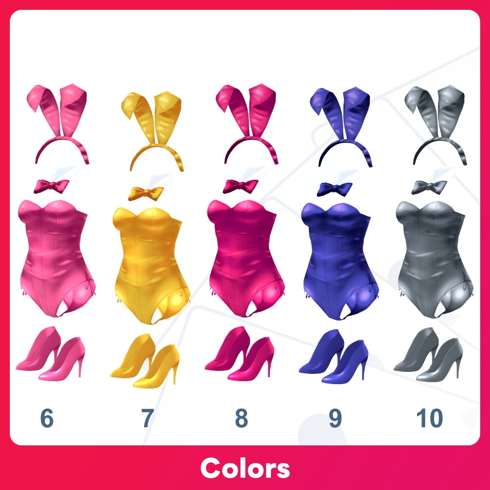 【VRoid 10Color】メタリックバニー コレクション Metallic Bunny Collection