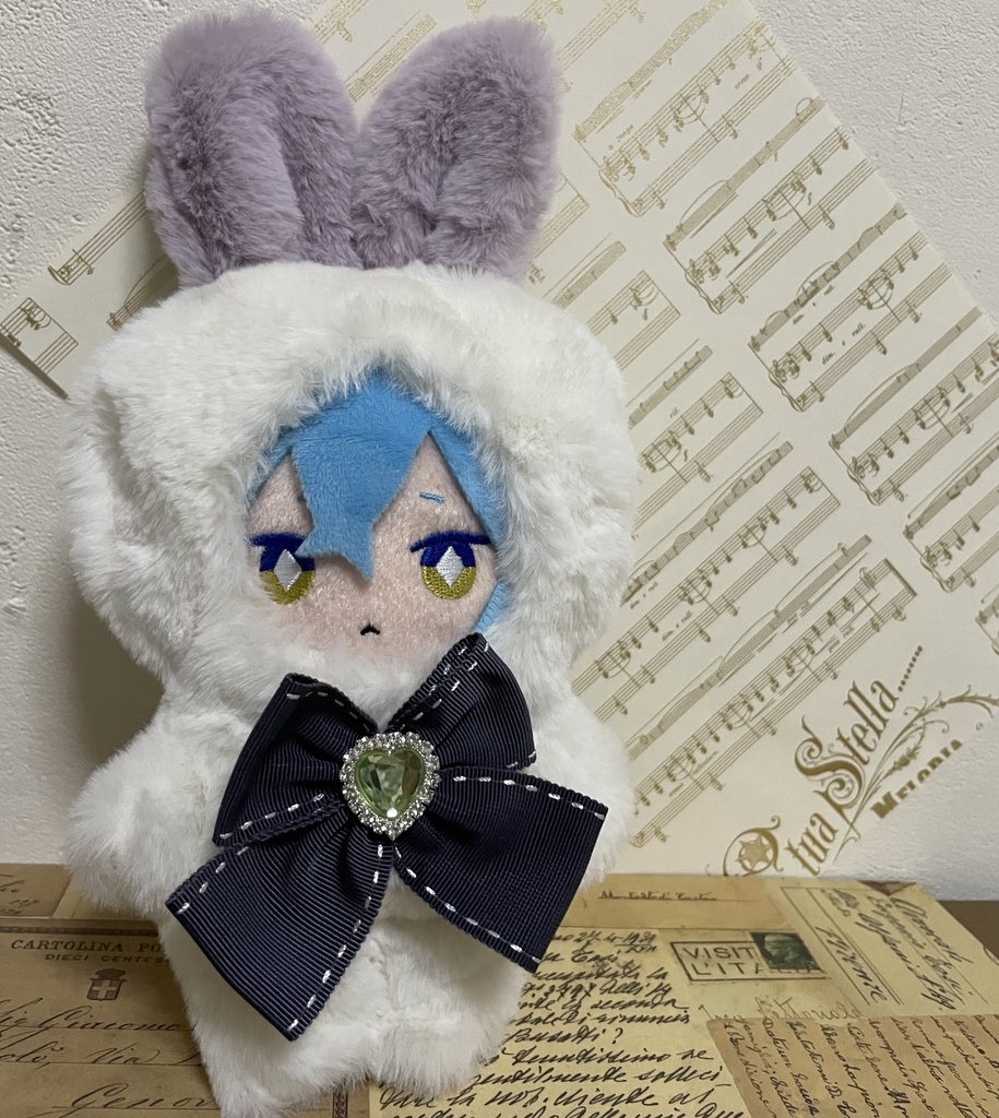 【再販無し】16cm ぬい服 着ぐるみ うさ耳