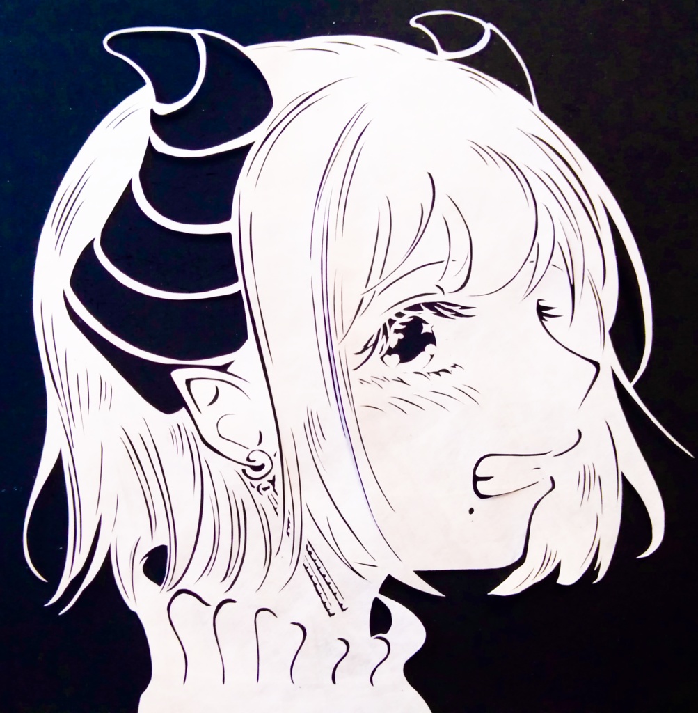 切り絵 西園寺メアリ【ななしいんく】【非公式】01