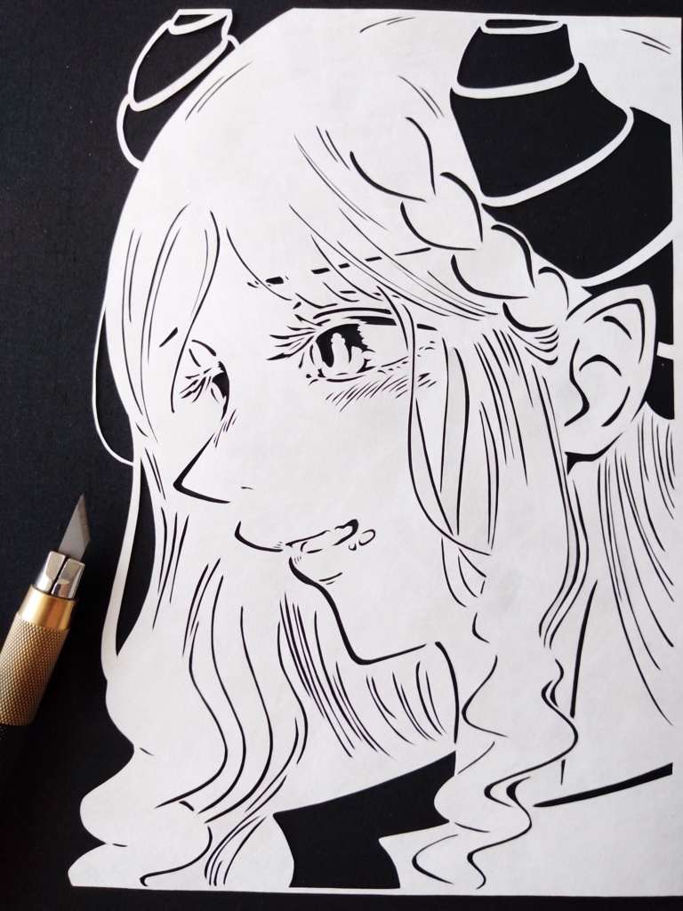 切り絵 西園寺メアリ【ななしいんく】【非公式】02